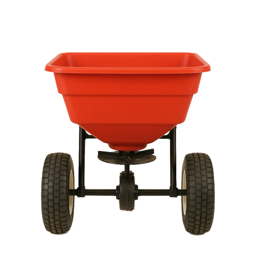Red fertiliser spreader